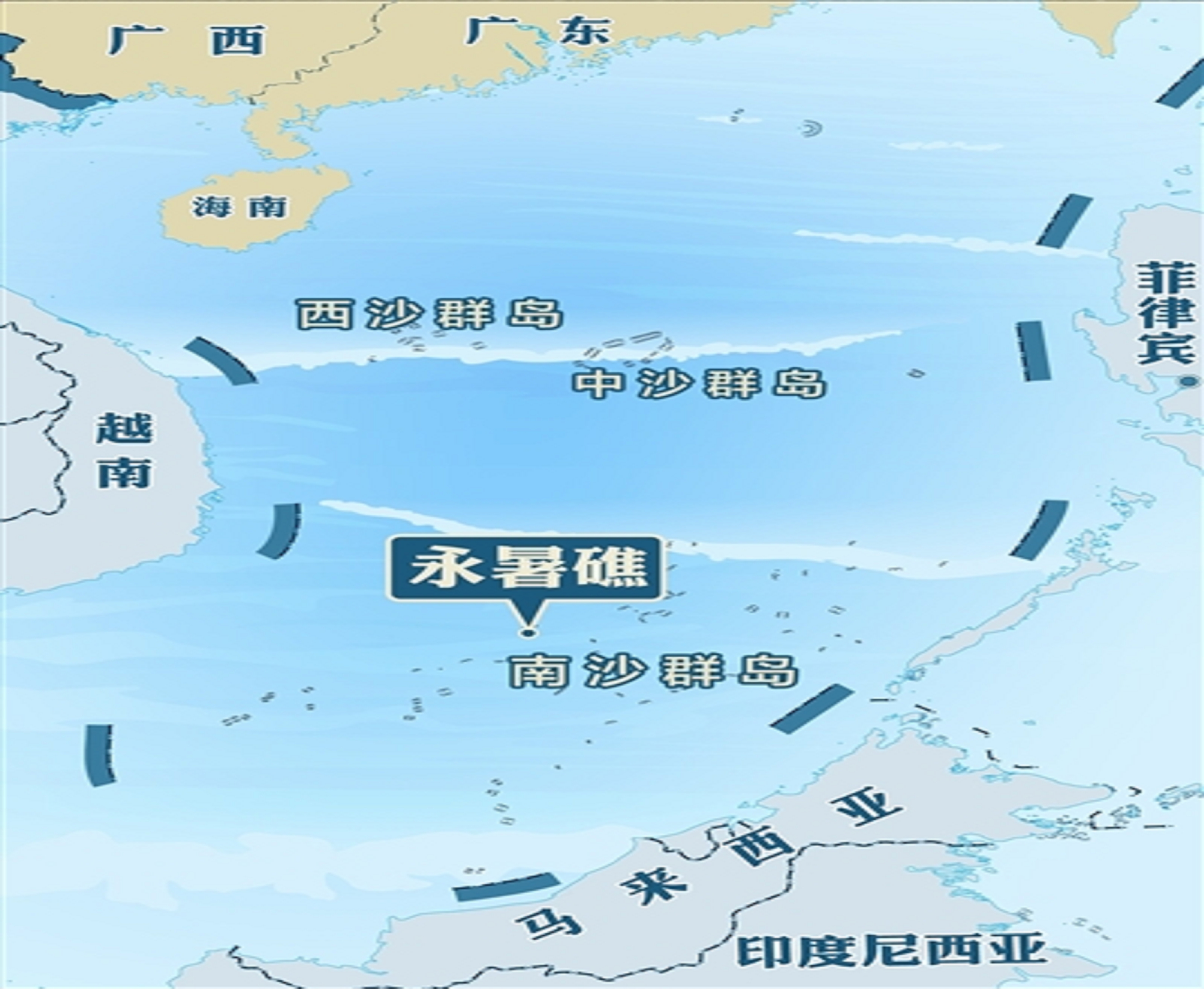 南沙扩礁建岛取得了战略上的主动权2,南沙群岛各国实际控制示意图